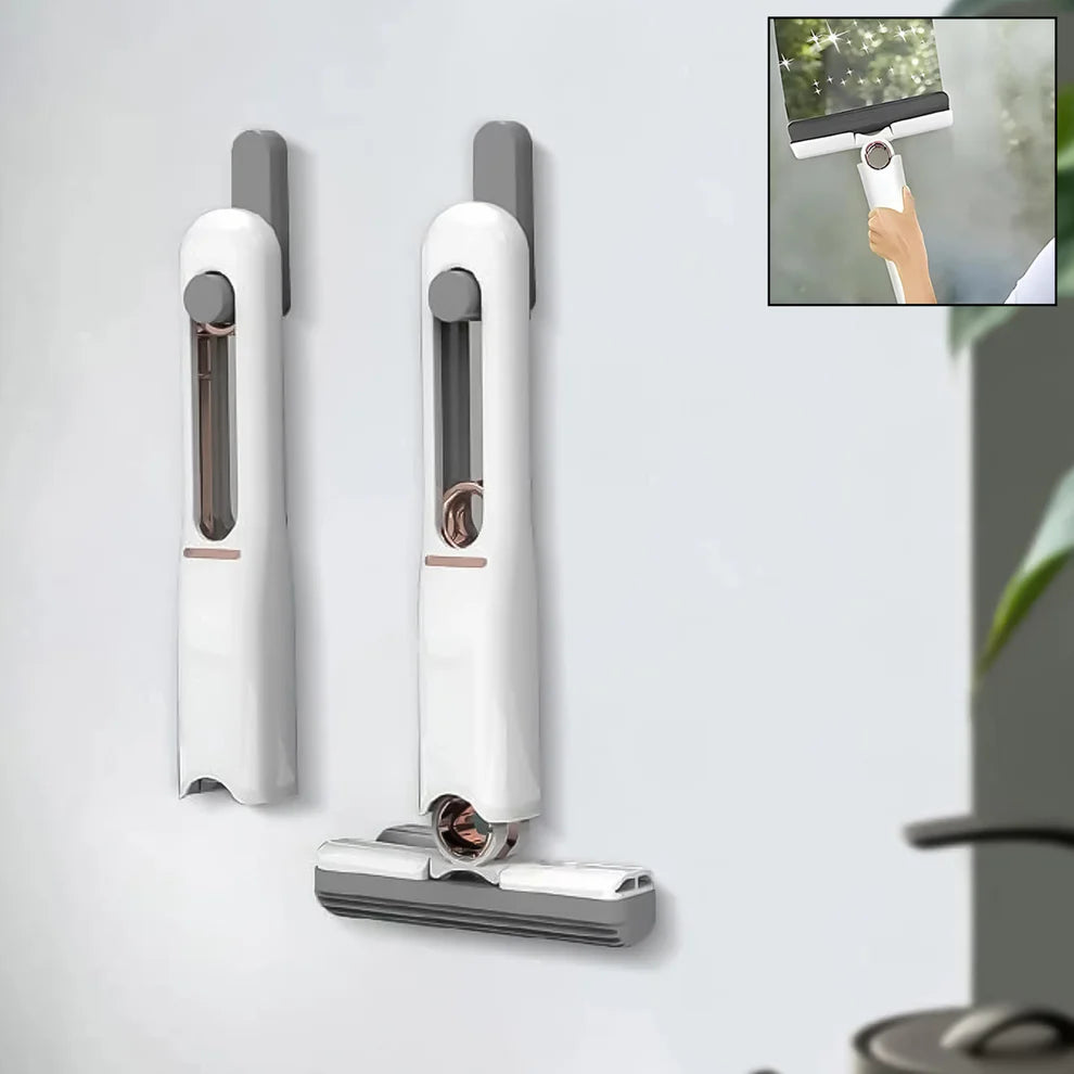 Portable self-squeeze short mop